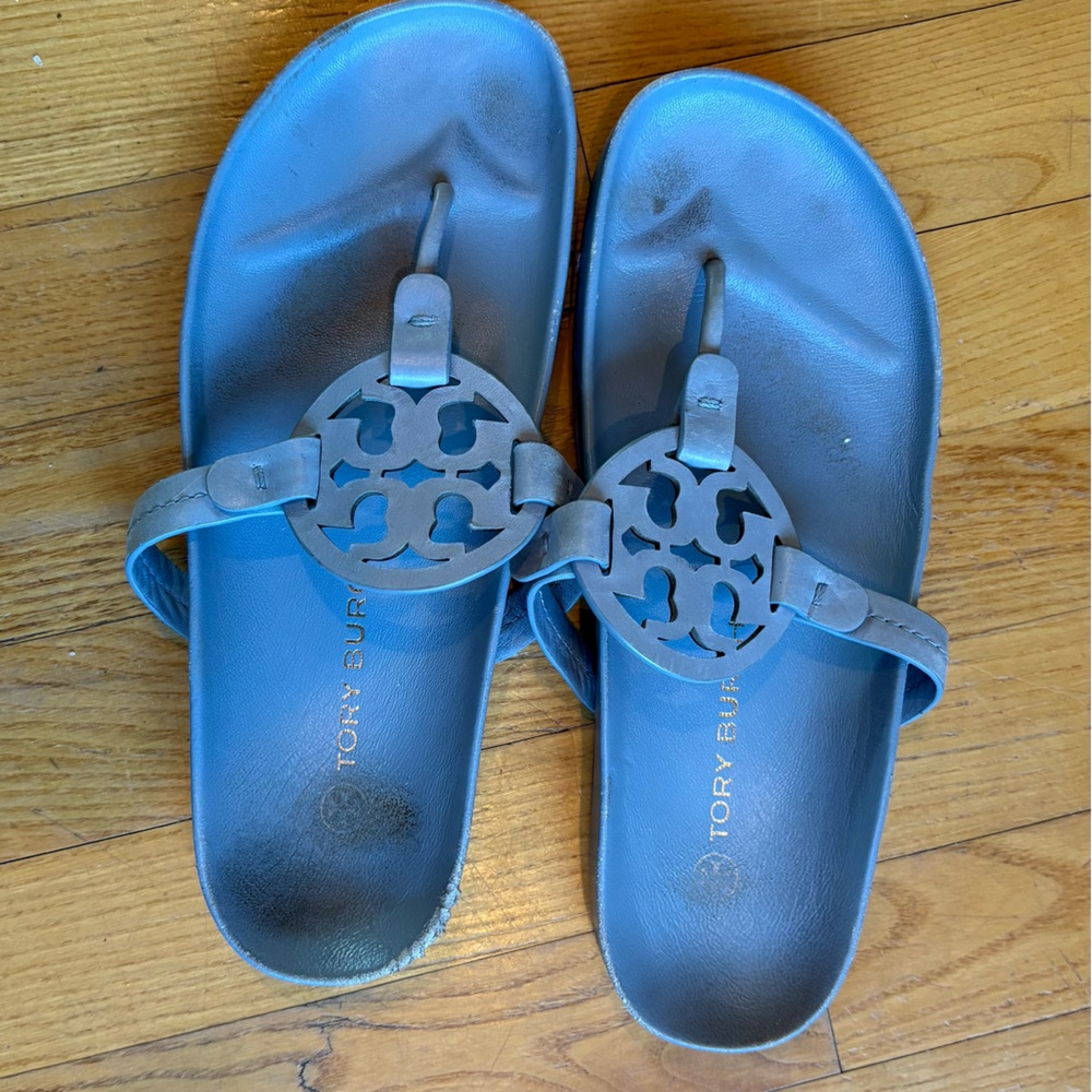 Tory Burch Miller Cloud sandals, size 8, periwinkle